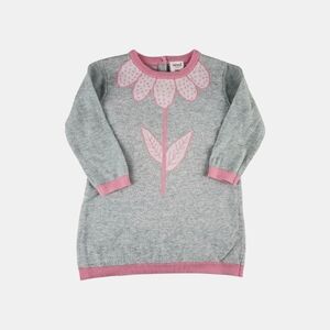 Seed Heritage Gray and Pink Kids Sweater Dress
